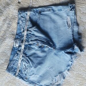 Agolde distressed denim shorts